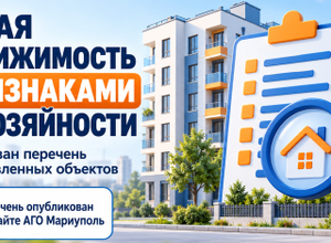 На сайте АГО Мариуполь опубликован перечень вновь выявленных объектов жилой недвижимости с признаками бесхозяйности