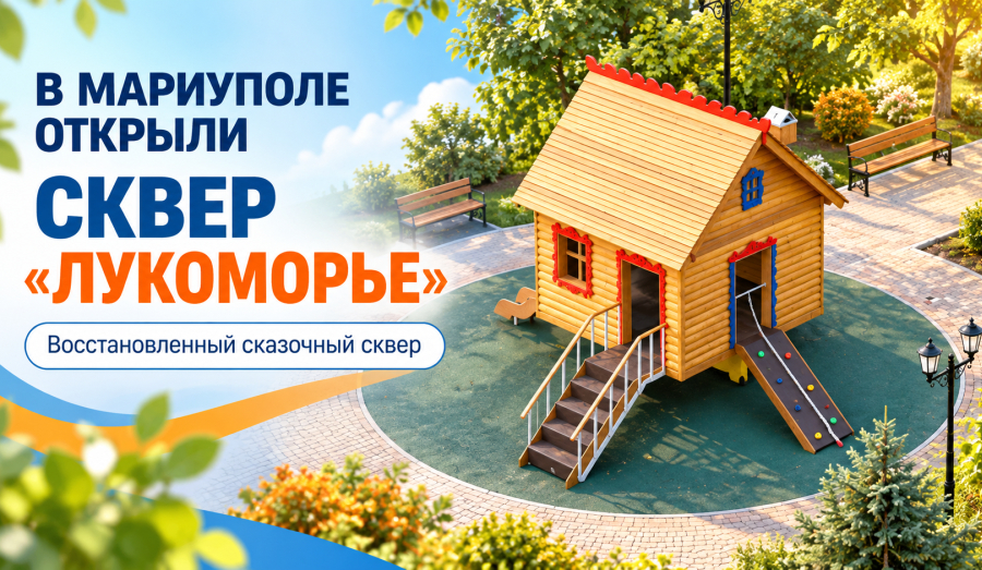 В Мариуполе открыли восстановленный сказочный сквер «Лукоморье» 