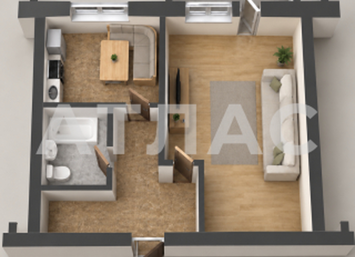 1-к квартира, 7/9 этаж, 33,9м², арт. 144616747