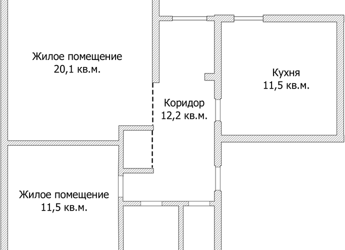 2х комнатная квартира в КП БРИЗ